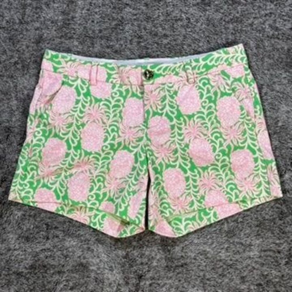 Lilly Pulitzer Callahan Short Pineapple Party Sz 4